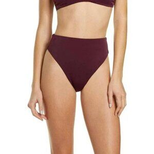 𝅺CHELSEA28 Eggplant "Easy Retro" Bikini Bottoms Womens Sz Large BNWOT High Waist